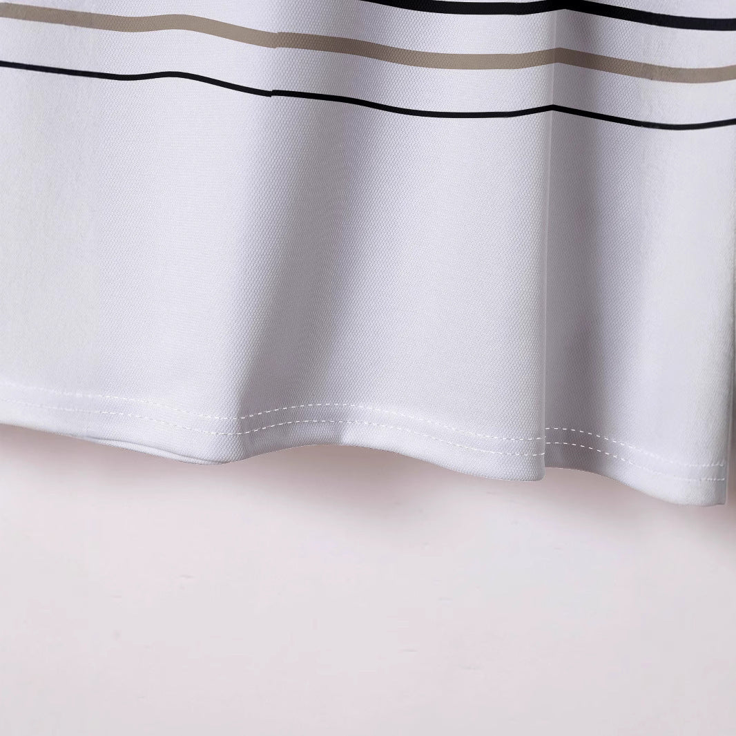 Men's Striped Short Sleeve Summer Business Casual Loose T-shirt
