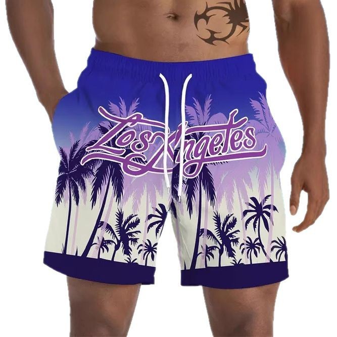 Men's Quick-drying Beach Casual Shorts Five-point Swimming Trunks