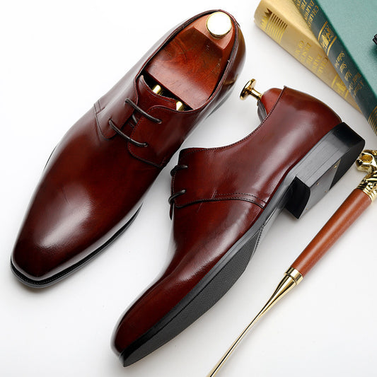 Handmade Retro Polished Color Business British Men's Shoes