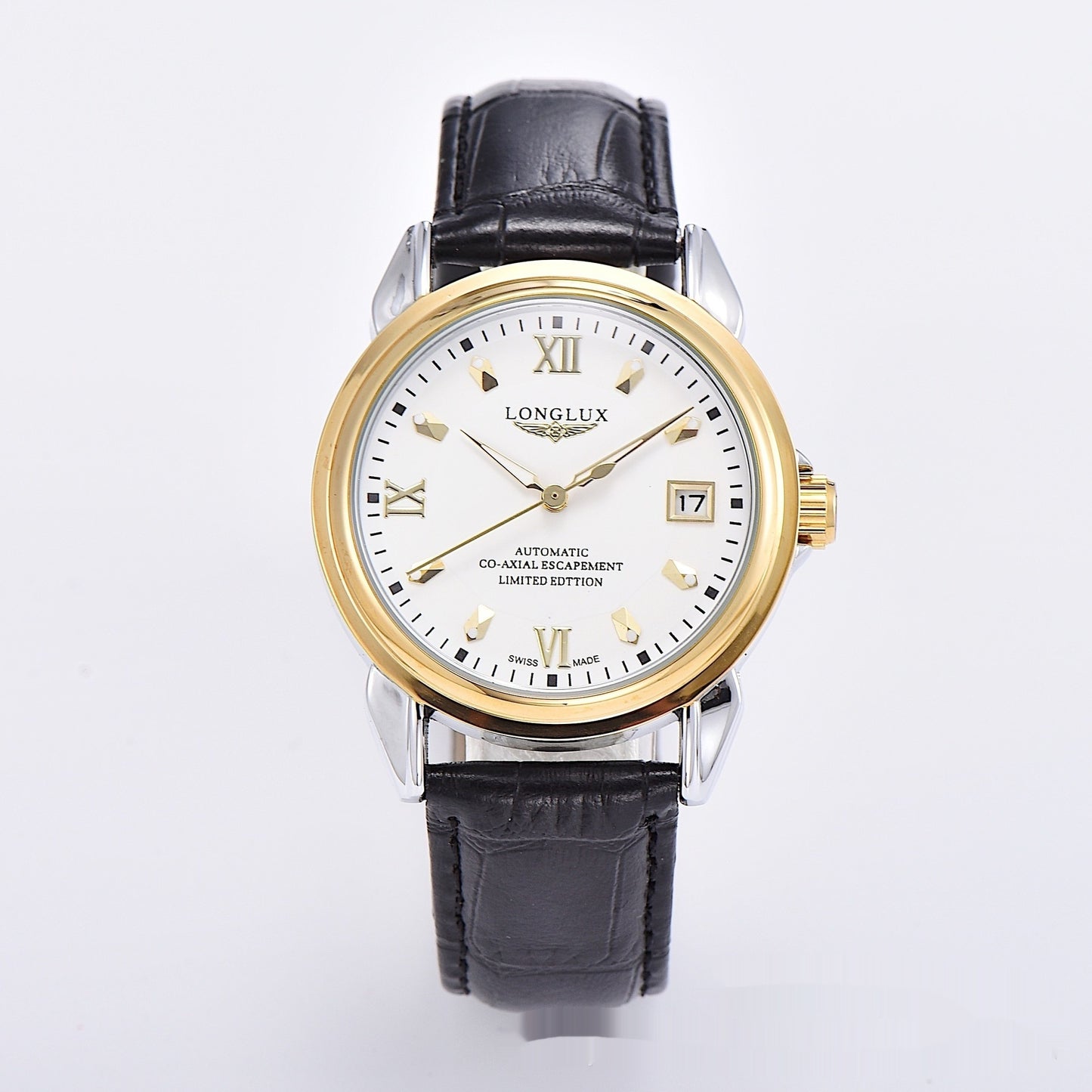 Spiral Double Snap-fastener Stainless Steel Simple Automatic Mechanical Watch