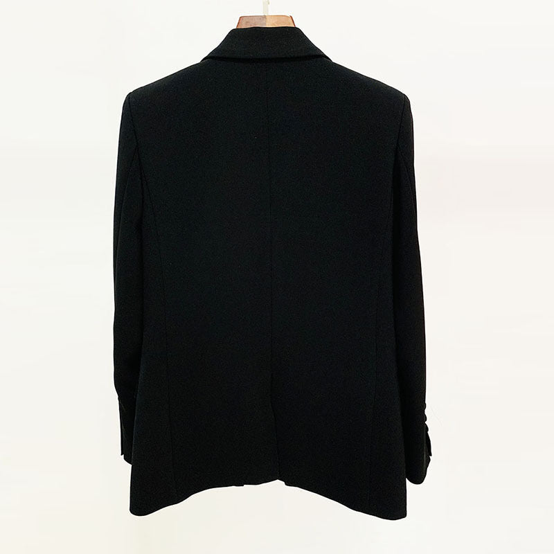 Socialite Temperament Exquisite Rhinestone Beaded One Button Slim Suit Jacket