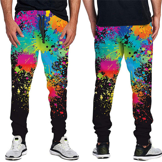 Men's Sports Casual Loose Printed Pants