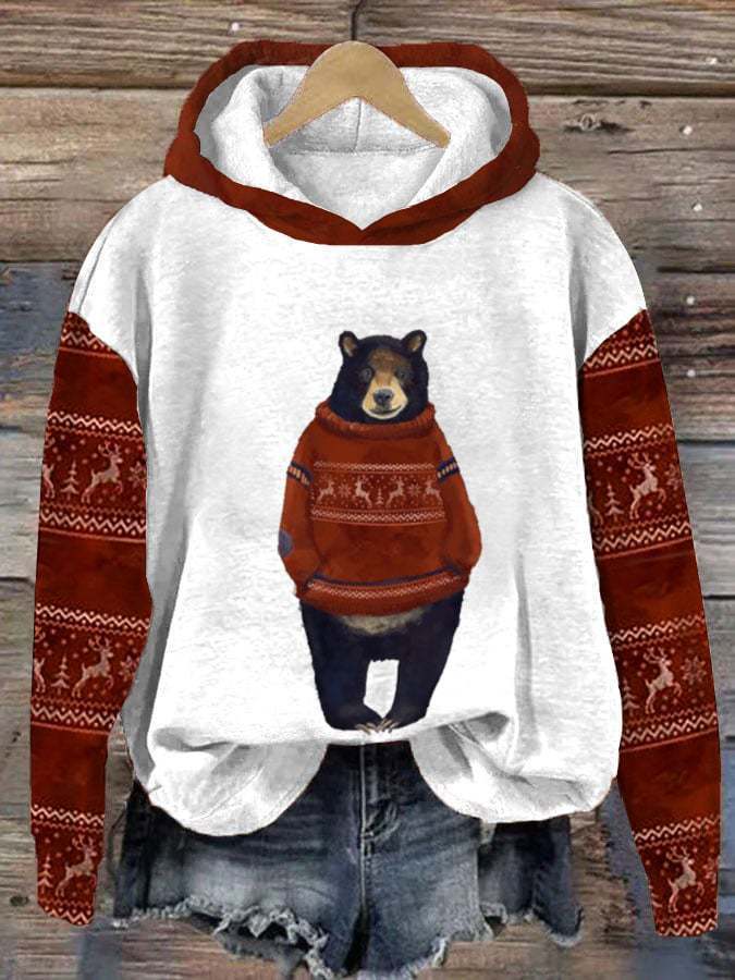 Halloween Animal Print Drop-shoulder Long-sleeve Women's Sweater