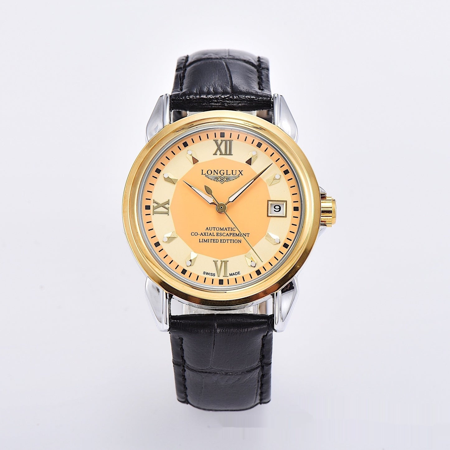 Spiral Double Snap-fastener Stainless Steel Simple Automatic Mechanical Watch