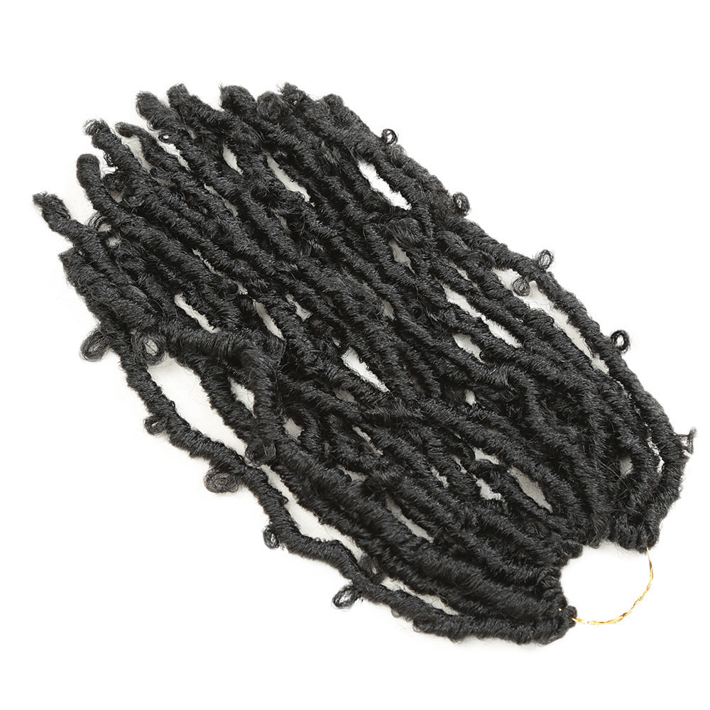 Cross-Border Wig Short Curly Hair Wrapped Tube Butterfly Song