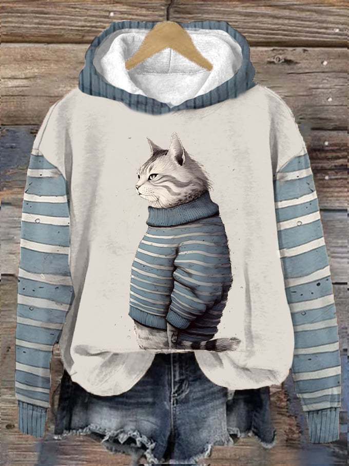 Halloween Animal Print Drop-shoulder Long-sleeve Women's Sweater
