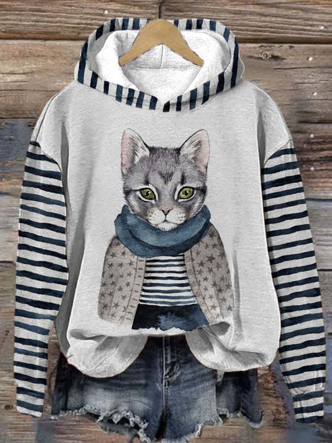 Halloween Animal Print Drop-shoulder Long-sleeve Women's Sweater