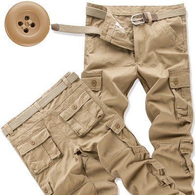 Multi-pocket Cargo Pants Trousers Thick Pants Pants Men's Loose Wear-resistant