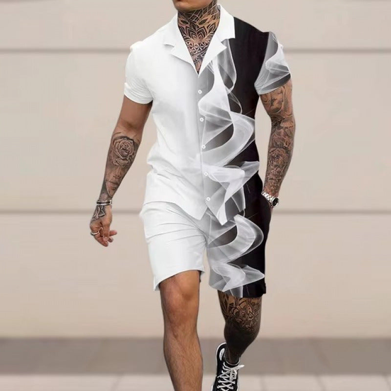 Men's Fashion Personality 3D Digital Printing Suit