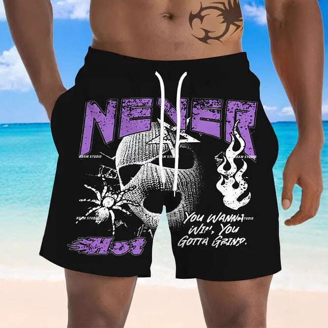 Men's Quick-drying Beach Casual Shorts Five-point Swimming Trunks