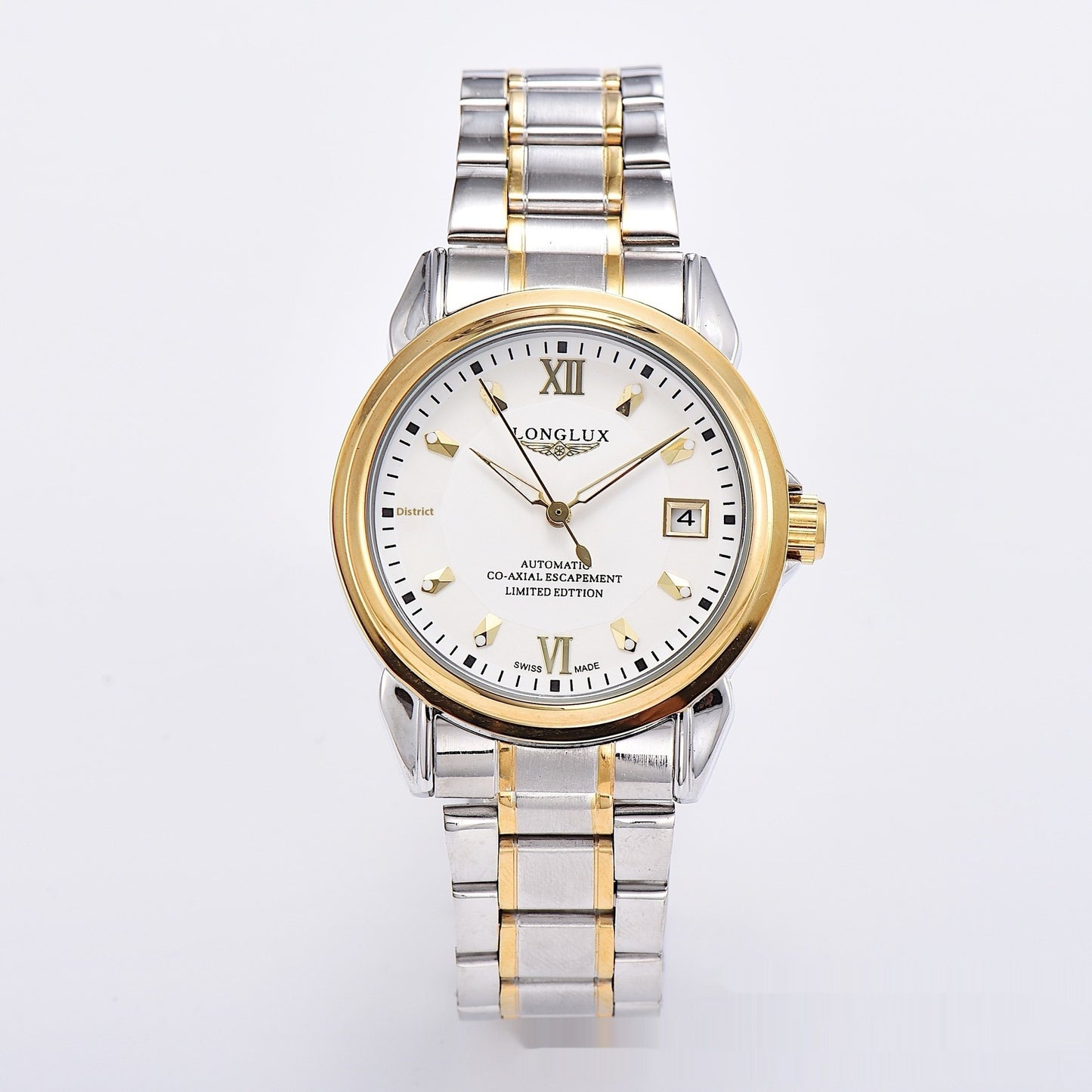 Spiral Double Snap-fastener Stainless Steel Simple Automatic Mechanical Watch