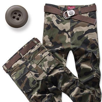 Multi-pocket Cargo Pants Trousers Thick Pants Pants Men's Loose Wear-resistant